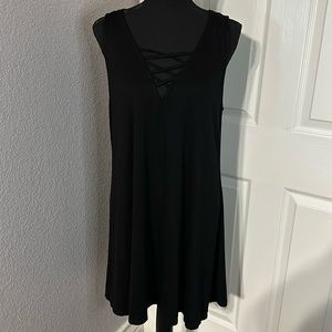 Forever 21+ Black Strappy Dress - Size 1X